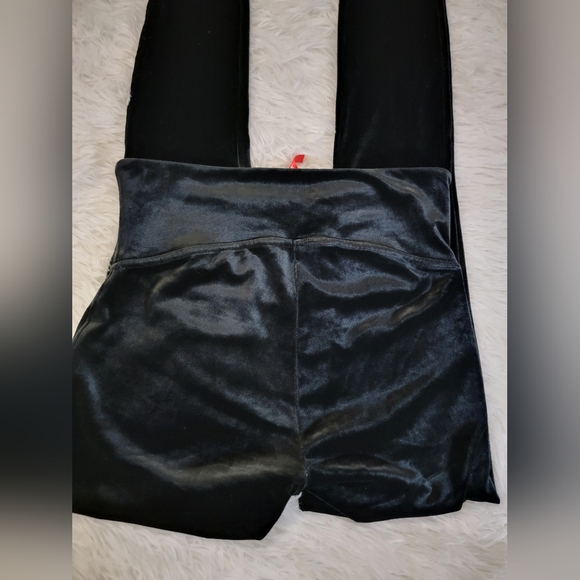 SPANX Womens Velvet Sleek Black Tummy control Leggings Size M - Picture 14 of 14
